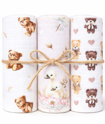 Πάνες αγκαλιάς από λεπτό βαμβάκι, σετ 3 τεμ.