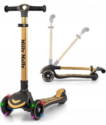 Παιδικό Πατίνι 3 Τροχών με Φωτιζόμενες Ρόδες χρυσο 16