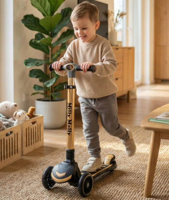 Παιδικό Πατίνι 3 Τροχών με Φωτιζόμενες Ρόδες χρυσο 17