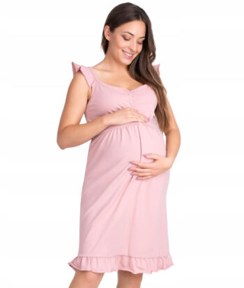βαμβακερό νυχτικό εγκυμοσύνης και θηλασμού 5