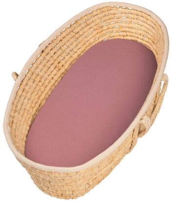 σεντόνι πορτ μπεμπέ με λάστιχο ροζ